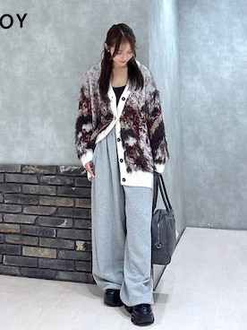 「PBLIM（ページボーイリム）のアイテム（スウェットパンツ）」を使った、Nanaさん（レディース・157cm）の秋コーディネート