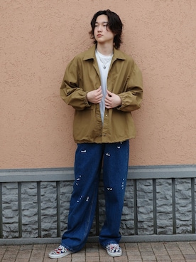 「OSKR（オーエスケーアール）のアイテム」を使った、MASAKI SAITOさん（メンズ・180cm）の春コーディネート