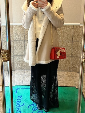 「oneway glamorous（ワンウェイグラマラス）のアイテム」を使った、べいさん（レディース・162cm）の冬コーディネート