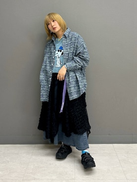 「DOUBLE NAME（ダブルネーム）のアイテム」を使った、yotsupiyoさん（レディース・153cm）の春コーディネート