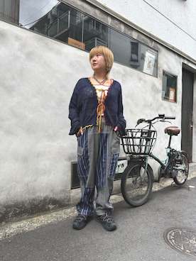 「DOUBLE NAME（ダブルネーム）のアイテム」を使った、yotsupiyoさん（レディース・153cm）の春コーディネート