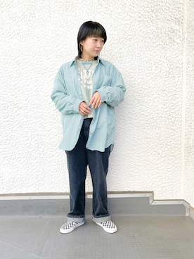 「クロップドトップス」｜「アイテム（スリッポン）」を使った、yotsupiyoさん（レディース・153cm）の冬コーディネート