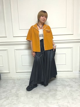 「DOUBLE NAME（ダブルネーム）のアイテム」を使った、yotsupiyoさん（レディース・153cm）の春コーディネート