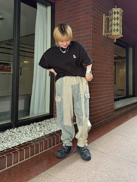 「DOUBLE NAME（ダブルネーム）のアイテム」を使った、yotsupiyoさん（レディース・153cm）の春コーディネート