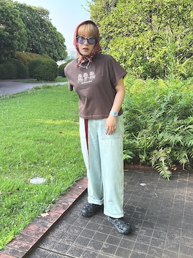 「DOUBLE NAME（ダブルネーム）のアイテム」を使った、yotsupiyoさん（レディース・153cm）の夏コーディネート