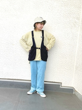 「DOUBLE NAME（ダブルネーム）のアイテム（ブルゾン）」を使った、yotsupiyoさん（レディース・153cm）の春コーディネート