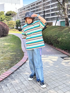 「DOUBLE NAME（ダブルネーム）のアイテム」を使った、yotsupiyoさん（レディース・153cm）の春コーディネート