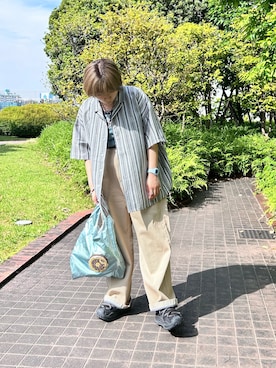 「DOUBLE NAME（ダブルネーム）のアイテム」を使った、yotsupiyoさん（レディース・153cm）の春コーディネート