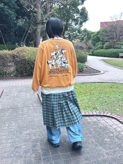 pium ダブルラインオーバーサイズスウェット【本田珠由記コラボ】 pium ダブルラインオーバーサイズスウェット【本田珠由記コラボ