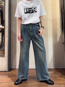 「tk.TAKEO KIKUCHI（ティーケータケオキクチ）のアイテム（トップス）」を使った、Nさん（メンズ・175cm）の夏コーディネート