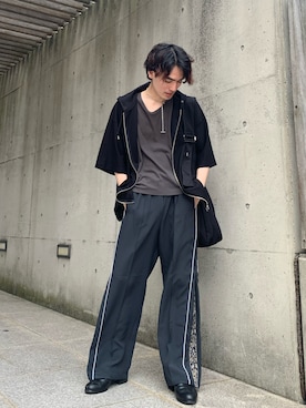 「ジャージーパンツ」｜「アイテム（アクセサリー）」を使った、hiromuさん（メンズ・175cm）の春コーディネート