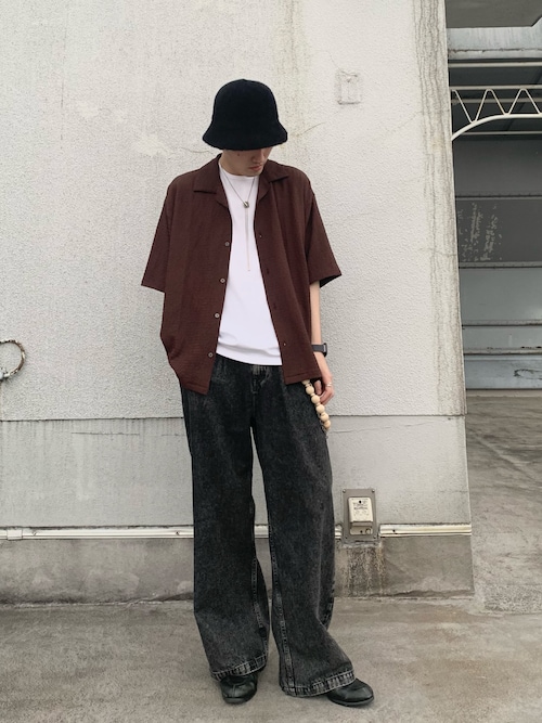 楊柳オープンカラーシャツ