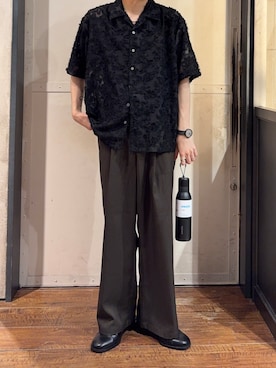「tk.TAKEO KIKUCHI（ティーケータケオキクチ）のアイテム（トップス）」を使った、Nさん（メンズ・175cm）の夏コーディネート