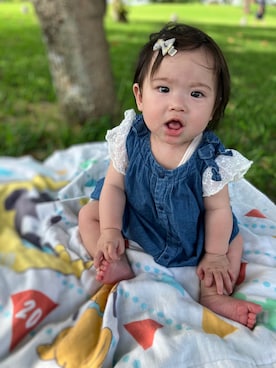 「LaStella（ラステラ）のアイテム」を使った、さえぴよちゃんさん（キッズ・70cm）の夏コーディネート