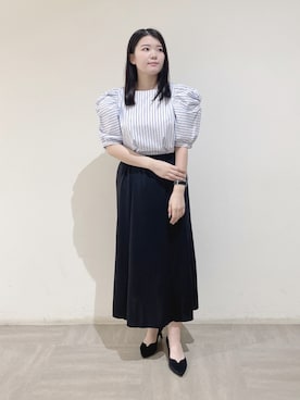 「153cm」｜「アイテム（セットアップ）」を使った、emikaさん（レディース・153cm）の春コーディネート