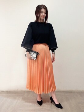 「袖ボリューム」｜「アイテム（その他）」を使った、emikaさん（レディース・153cm）の秋コーディネート