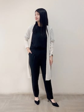 「アイテム（スーツパンツ）」を使った、emikaさん（レディース・153cm）の夏コーディネート