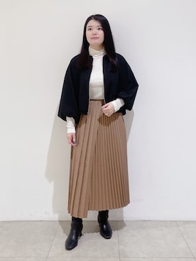 「153cm」｜「アイテム（ブルゾン）」を使った、emikaさん（レディース・153cm）の秋コーディネート