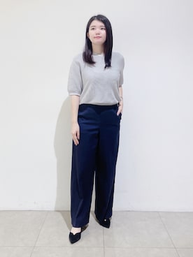 「ラメニット」｜「アイテム（その他）」を使った、emikaさん（レディース・153cm）の夏コーディネート