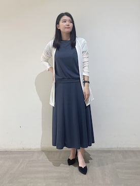 「153cm」｜「アイテム（セットアップ）」を使った、emikaさん（レディース・153cm）の夏コーディネート
