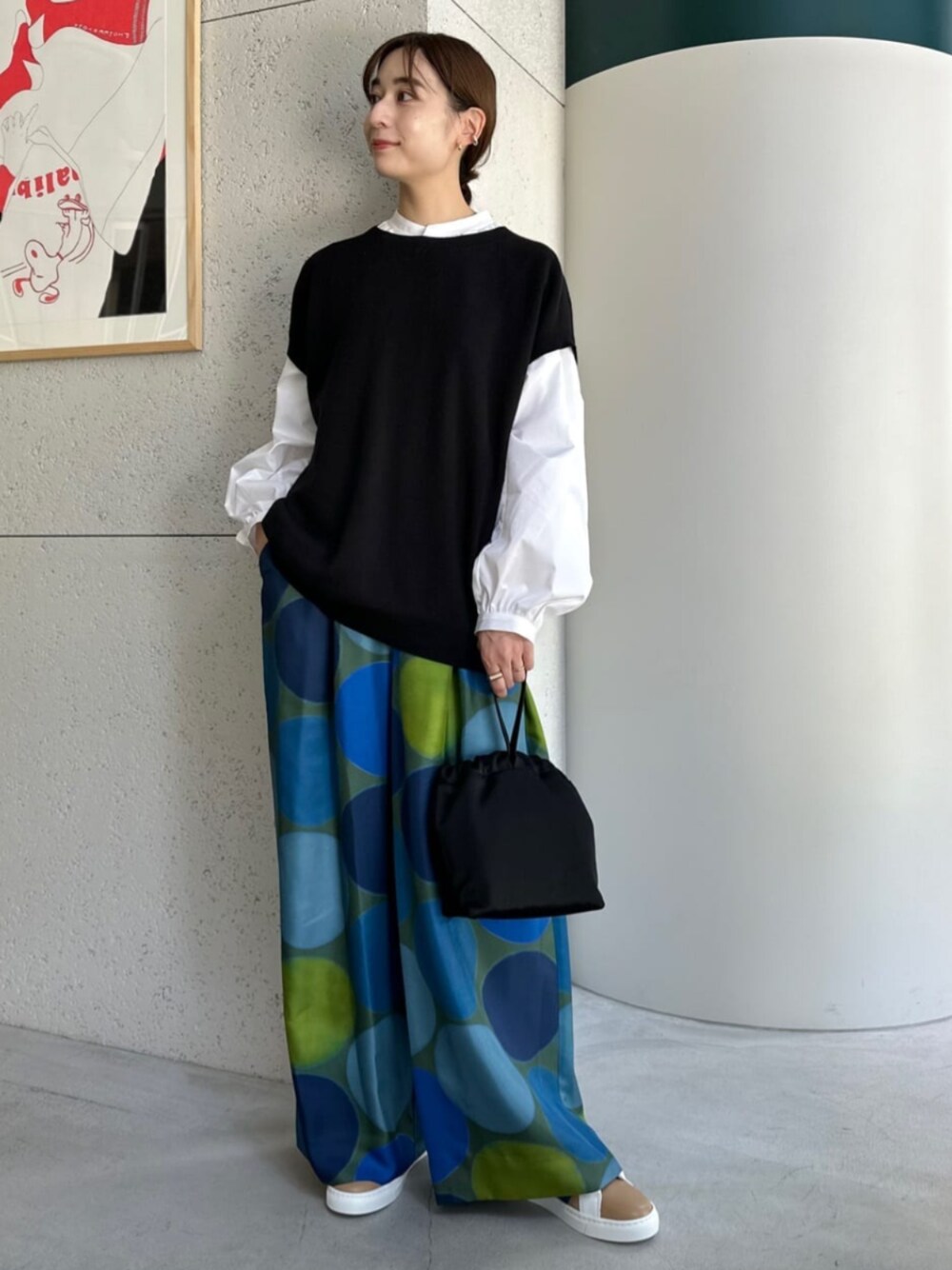 CABaN コットンカシミヤ クルーネックベスト  ライトベージュ CABaN（キャバン） ： コットンカシミヤ クルーネックベスト / 全4色