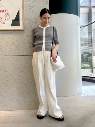 caban（キャバン）の「CABaN コットンカシミヤ バイカラーハーフ