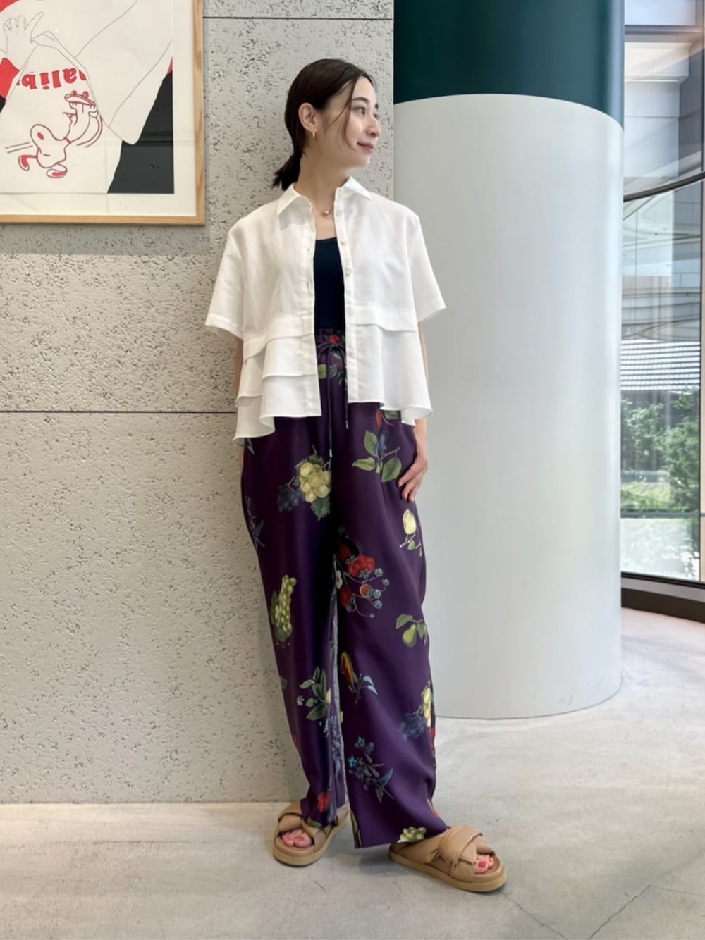 シルクツイル HARVEST セミワイドパンツを使った人気ファッション