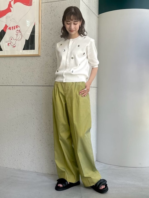 CABaNコットンストレッチ エンブロイダリーカーディガン コットンストレッチ エンブロイダリーカーディガン | CABaN/キャバン