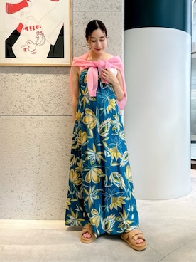 「フラワープリント」｜「アイテム（ワンピース/ドレス）」を使った、Ono_TOMORROWLANDさん（レディース・159cm）の夏コーディネート