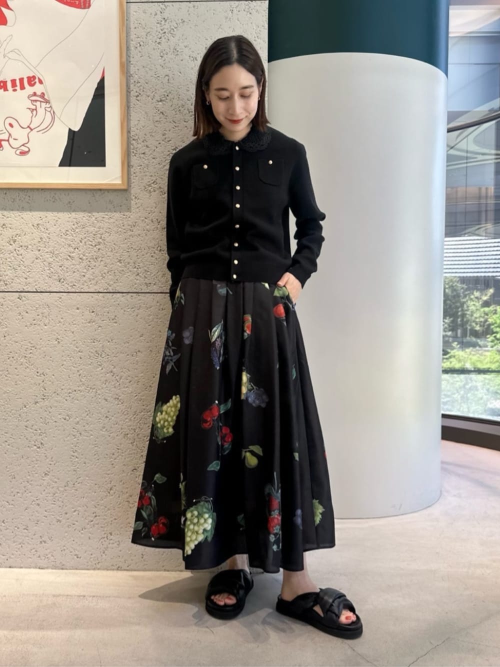 シルク HARVEST ロングスカートを使った人気ファッション