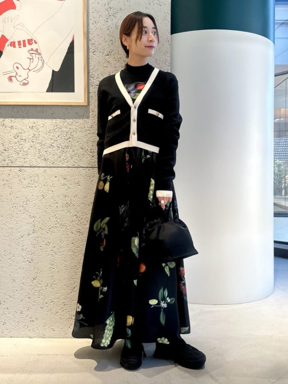 シルク HARVEST ロングワンピースを使った人気ファッション