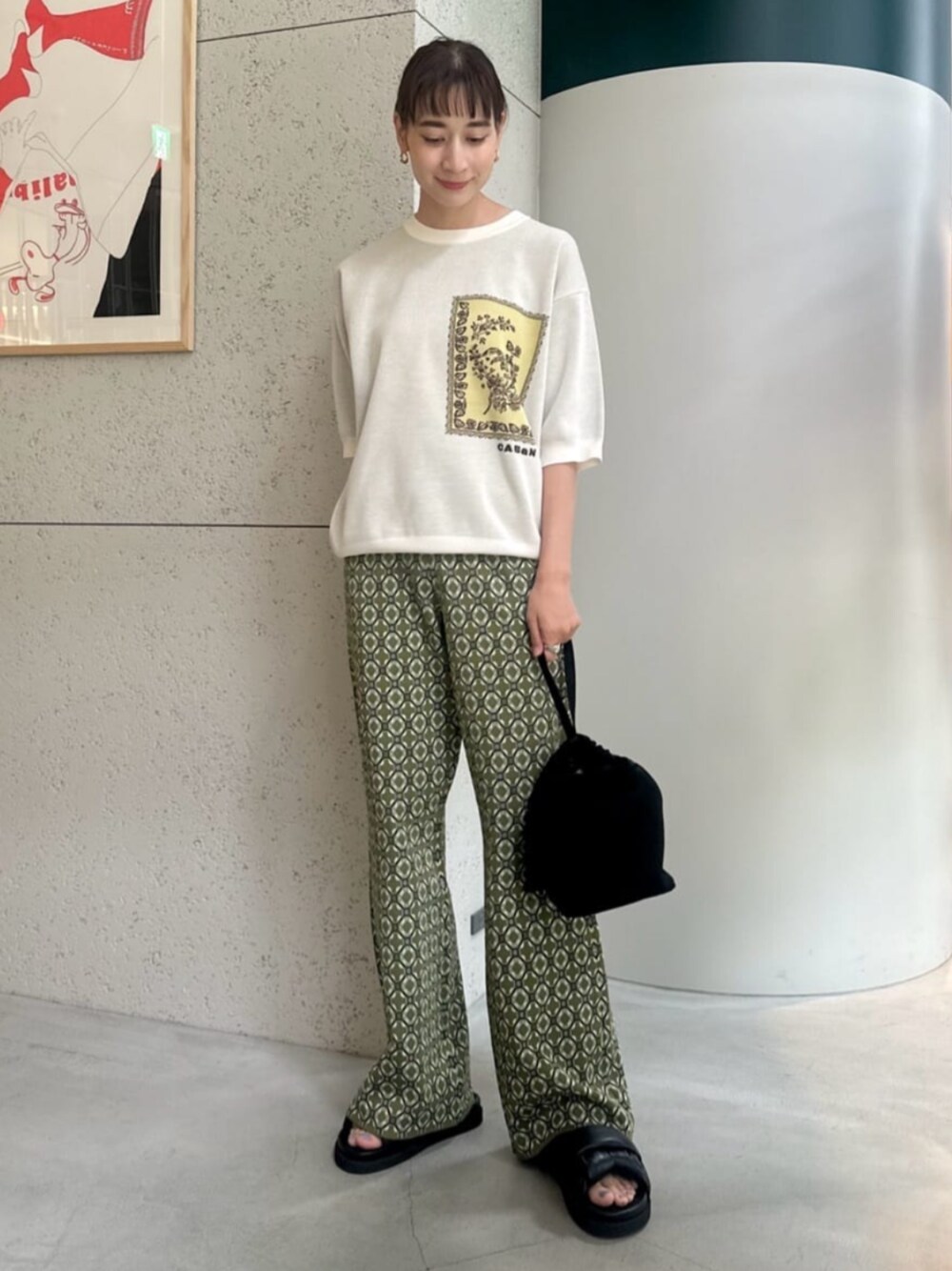 CABaN / キャバン | コットンカシミヤロングスリーブニット | F | ブラック | レディース caban（キャバン）の「コットンカシミヤリブ ノースリーブプル