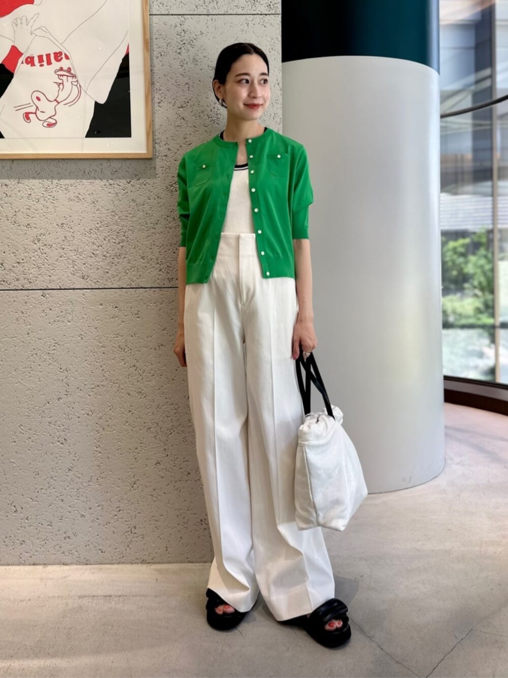 caban（キャバン）の「CABaN コットンカシミヤリブ ノースリーブ
