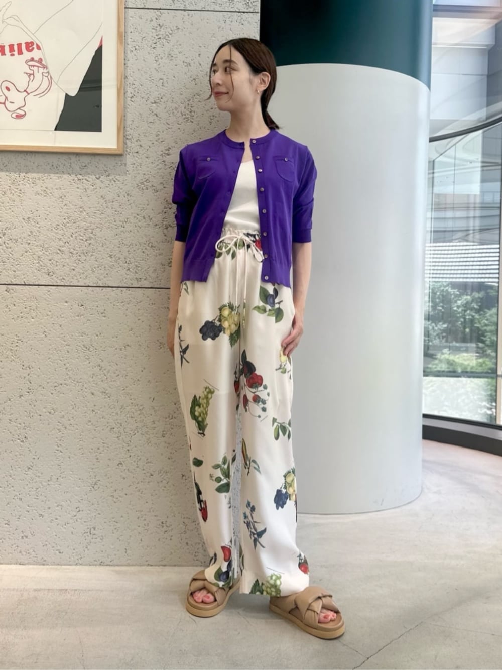 シルクツイル HARVEST セミワイドパンツを使った人気ファッション