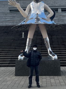 「JBL（ジェイビーエル）のアイテム」を使った、amiさん（レディース・160cm）の冬コーディネート