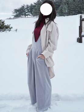 「Avail（アベイル）のアイテム（セットアップ）」を使った、mbabu40さん（レディース・161cm）の冬コーディネート