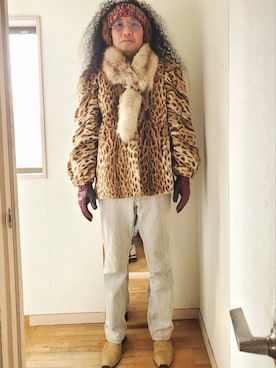 「ファーコート」｜「アイテム（ジャケット/アウター）」を使った、ワッケーさん（メンズ・174cm）の冬コーディネート