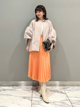 「袖ボリューム」｜「アイテム（その他）」を使った、Mayuさん（レディース・162cm）の秋コーディネート