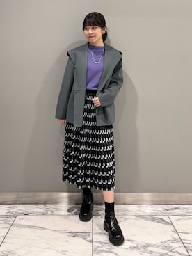 「162cm」｜「アイテム（その他アウター）」を使った、Mayuさん（レディース・162cm）の冬コーディネート