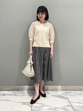 「インディヴィ」｜「アイテム（セットアップ）」を使った、Mayuさん（レディース・162cm）の夏コーディネート