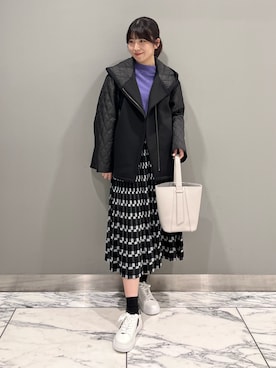 「162cm」｜「アイテム（その他アウター）」を使った、Mayuさん（レディース・162cm）の冬コーディネート