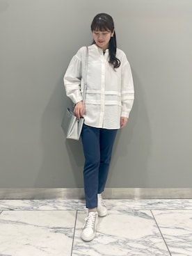 「ブラウスコーデ」｜「アイテム（その他）」を使った、Mayuさん（レディース・162cm）の春コーディネート