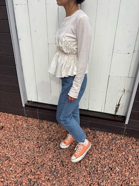 「CONVERSE ALL STAR（コンバースオールスター）のアイテム」を使った、GANZさん（レディース・150cm）の春コーディネート