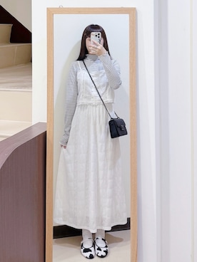 「ATTENTION（アテンション）のアイテム」を使った、文文さん（レディース・159cm）の春コーディネート