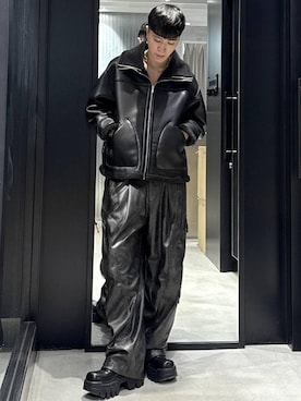 「HARE（ハレ）のアイテム（ブルゾン）」を使った、taigawedさん（メンズ・174cm）の秋コーディネート