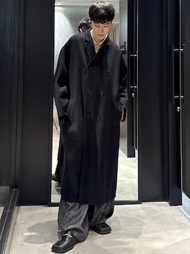 「アイテム（チェスターコート）」を使った、taigawedさん（メンズ・174cm・20代）の秋コーディネート