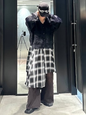 「アイテム（カーディガン/ボレロ）」を使った、taigawedさん（メンズ・174cm）の秋コーディネート