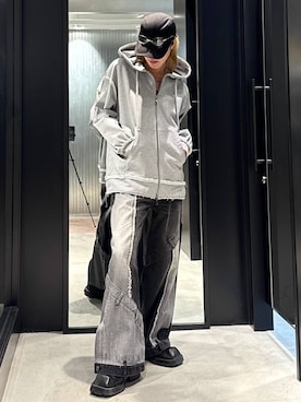 「HARE（ハレ）のアイテム（帽子）」を使った、taigawedさん（メンズ・174cm）の秋コーディネート