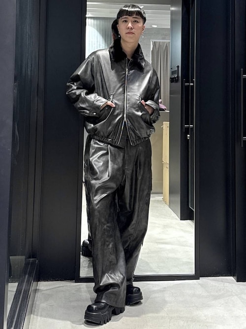 SET UP対応】LUXEレザーカーゴパンツ(HARE)（カーゴパンツ）｜HARE