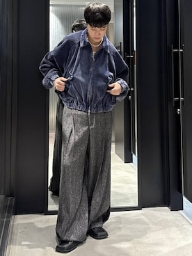 「HARE（ハレ）のアイテム（ブルゾン）」を使った、taigawedさん（メンズ・174cm）の秋コーディネート